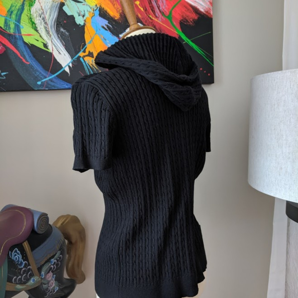 NWT Chaps hooded cardigan sweater  100% Cotton - Picture 2 of 4